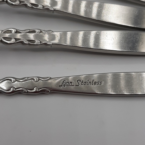 International Lyon ALHAMBRA Stainless Satin Handle Silverware Salad Forks 7 1/8" - Picture 4 of 6